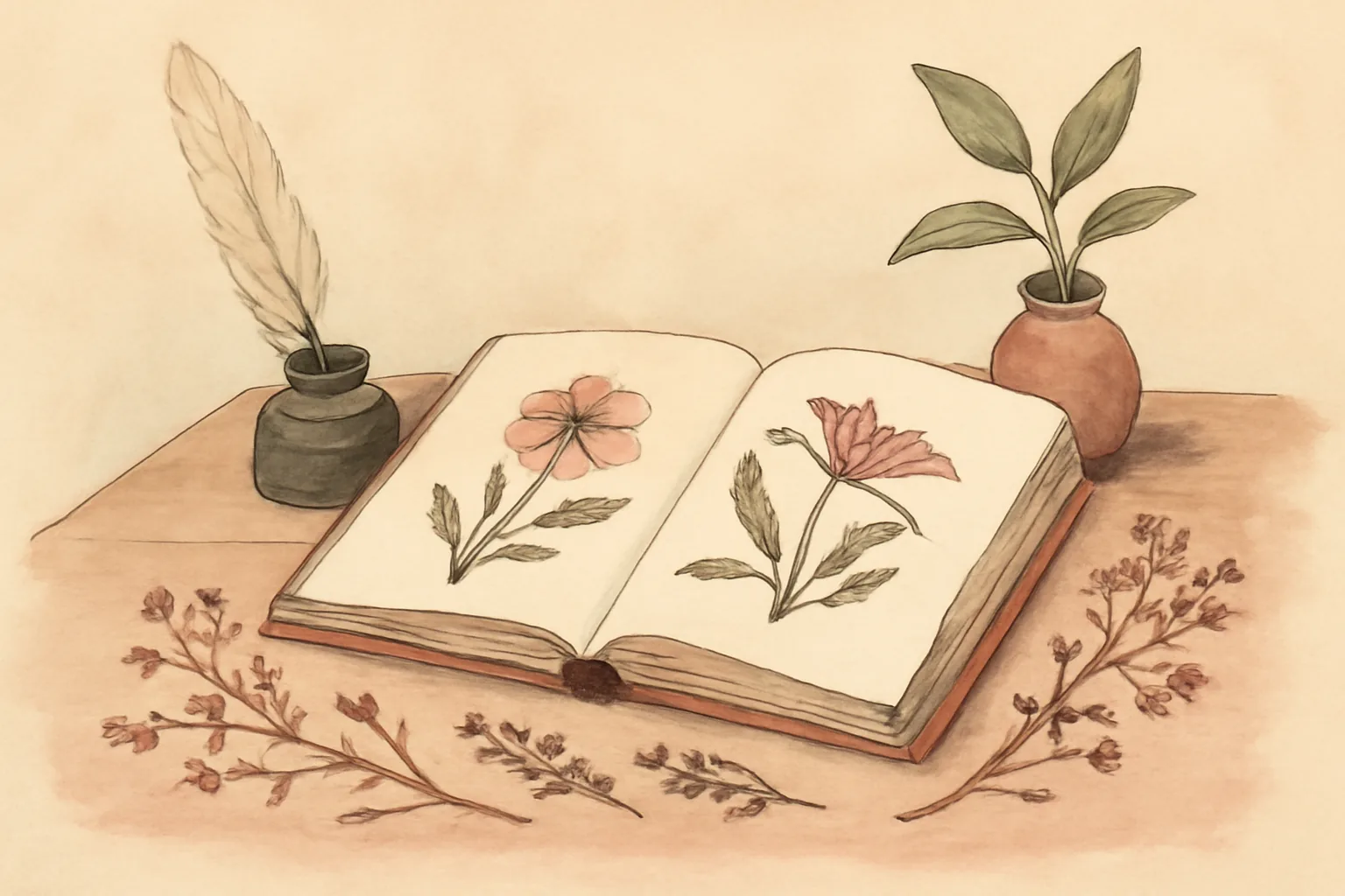 Illustration éditoriale représentant la diversité naturelle des morphologies vulvaires, planche pédagogique